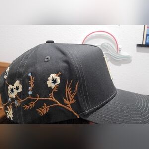 Sold Out Item: YoungLA Green And Cream Floral Embroidered Cap